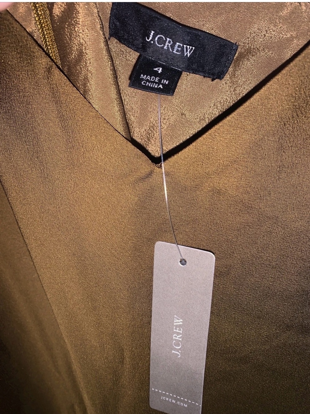 NWT $128 J.CREW Bias-Cut Lined Slip Dress Size 4 Bronze - Picture 2 of 2